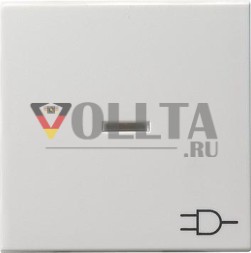 Gira 020903 клавишный выключатель с символом розетки System 55 чисто белый
