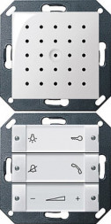 Gira 1280103 System55 Квартирная станция  переговорное устройство, цвет:чисто белый, тон:глянец