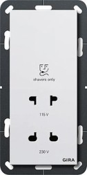 Gira 282003 Розетка для бритвы System 55 чисто-белый