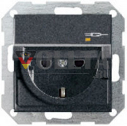 Gira 276328 System55 SCHUKO-розетка  16А, цвет:антрацит