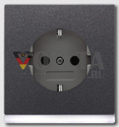 Jung AL2520-OANLEDW LS990 SCHUKO-розетка  16А, цвет алюминевый цвет:антрацит