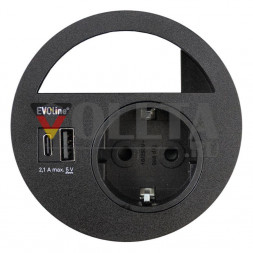EVOline Circle80 / Черный / питание / USB-AC / кабельный выход