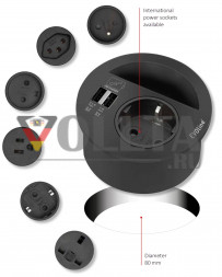 EVOline Circle80 / Черный / питание / USB-AC / кабельный выход