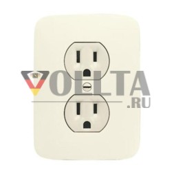 Busch-Jaeger 3015-02 EUI-212 Busch-Nema розетка двойная для скрытого монтажа, 2-полюсная (2 P + E), 15 A белая