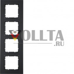 Berker 10146626 B7 рамка четверная цвет:антрацит, тон: матовый