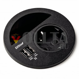 EVOline Circle80 / Черный / Питание / USB-AA / Кабельный выход