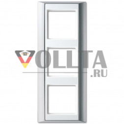 Jung AP583ALWW A plus рамка,3 группы, цвет: алюминевый