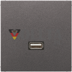 Jung MAAL1122AN Мультимедийная система подключения USB 2.0, серия LS, антрацит (крашеный алюминий)