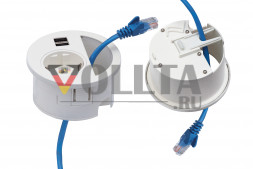 EVOline Circle80 / Белый / питание / USB-AA / кабельный выход