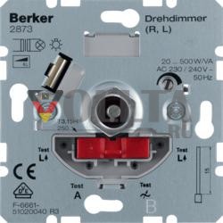 Поворотный диммер Berker 2873 NV с мягкой блокировкой домашней электроники