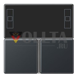 Jung A4093TSAANM комплект кнопок 3-позиционный, комнатный контроллер F40, серия A, матовый антрацит