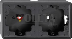 Gira 006247 корпус для поверхностного монтажа 2-х канальный S-Color Black
