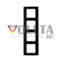 Berker 10143005 B3 рамка четверная цвет алюминевый цвет: черный, тон: матовый