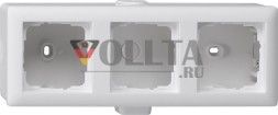 Gira 006327 корпус для накладного монтажа 3-х канальный Standard 55 чистый белый матовый