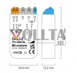 Lunatone 86458619-25U Фазовый диммер с DALI управляющий вход R L C 3-25W