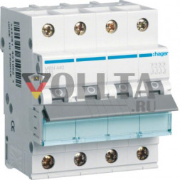 Автоматический выключатель Hager MBN440 4-полюсный B40A 6kA