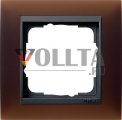 Gira 021113 Рамка односторонняя для антрацита Gira Event Opaque Dark Brown