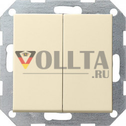 Gira 012801 System55 Клавишный переключатель 10А, переключатель/выключатель цвет: кремово-белый, тон:глянец