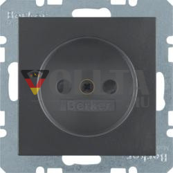 Berker 6167331606 розетка без защитного контакта антрацит, матовый Berker B.3/B.7