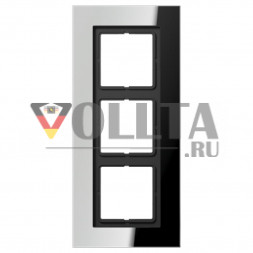Jung LSP983GCR LS plus рамка,3 группы, цвет: полированный хром