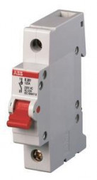 ABB Stotz-Kontakt E201/125R, разъединитель 1P, 125A, ручка переключателя красная, 2CDE281001R0125