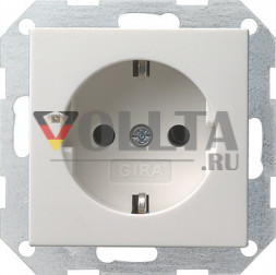Gira 018803 System55 SCHUKO-розетка  16А, цвет:чисто белый, тон:глянец
