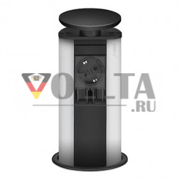 Направляющая для кабеля порта EVOline / черная / 1 выдвижная розетка