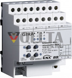 Gira 103600 переключатель, Жалюзи 4-двойная,  KNX