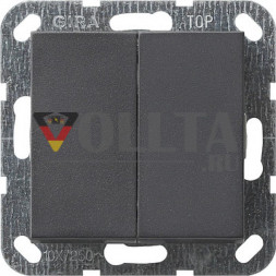 Gira 012528 System55 Клавишный переключатель 10А, серийный выключатель цвет:антрацит