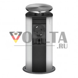 Направляющая кабеля порта EVOline / нержавеющая сталь / 1 выдвижная розетка