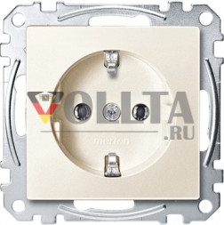 Schneider серия: Merten MEG2401-0444 System M SCHUKO-розетка 16А, цвет: кремово-белый, тон: матовый