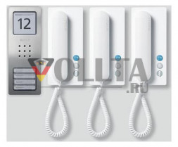 Siedle 210008740-00, набор CA 812-3 E/W Аудио, набор Compact внутренняя связь нержавеющая сталь 3 Klingeln