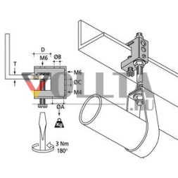 ABB Stotz-Kontakt 7TCA084030R1210 Несущий винтовой зажим FH-107