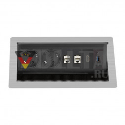 EVOline FlipTop Push M / Netbox / 2x pwr / 2x RJ45 / HDMI / USB 3.0