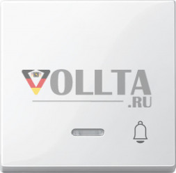 Schneider серия: Merten 435819 System M контрольный выключатель / контрольная кнопка крышка, c штамп звонок цвет:полярная белизна, тон:глянец