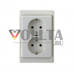 Berker 47530069 Arsys SCHUKO-Двойная розетка, 16А, без защиты от детей цвет:полярная белизна, тон:глянец