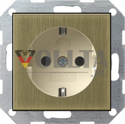 Gira 0453613 System55 SCHUKO-розетка  16А, цвет:бронза