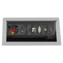 EVOline FlipTop Push M /Netbox /2x питания /1x RJ45 /VGA /Аудио /HDMI