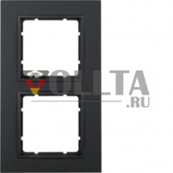 Berker 10126626 B7 рамка двойная,  цвет:антрацит, тон: матовый