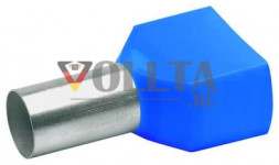 Klauke 877/14 Двойной наконечник 2x 16mm изолированные, цвет: голубой 100 штук