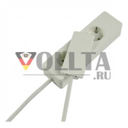 Вилка EVOline с тройной розеткой / Белая / 150 см