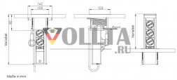 Evoline PortPush Встраиваемая кухонная розетка, 3-портовая