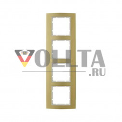 Berker 10143046 B3 рамка четверная цвет:золотой, тон: матовый