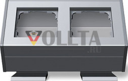 Gira 119226 Profil55 рамка двойная,  цвет: алюминевый