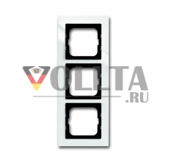 Busch-Jaeger 1723-284/11 рамка для крышки Busch-axcent® плоская, 3-сторонняя рамка студийного белого цвета