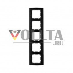 Berker 10153005 B3 рамка пятерная цвет алюминевый цвет: черный, тон: матовый