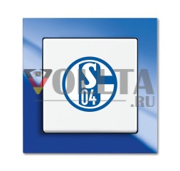 Выключатель вентилятора Busch-Jaeger 2000/6 UJ/02 FC Schalke 04, включение и выключение