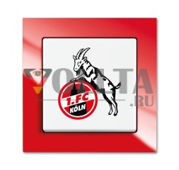 Выключатель вентилятора Busch-Jaeger 2000/6 UJ/04 1. FC Koln, включение и выключение