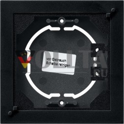 Gira 0219005 1-местный плоский System 55 черный корпус для поверхностного монтажа