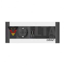 EVOline FrameDock 1-U-1 серебристый / Питание / Зарядное устройство USB / Свободное место